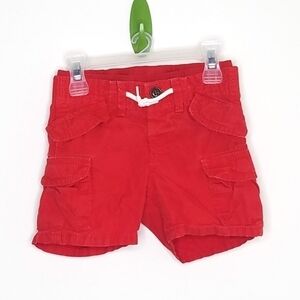 Gap Red Denim Cargo Shorts 12-18m